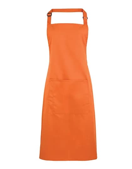Colours Collection Bib Apron With Pocket - Terracotta (ca. Pantone 159C)