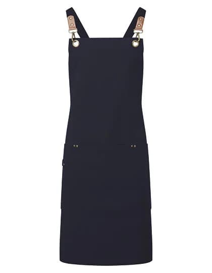 Clip n Clasp Cross-Back Bib Apron - Navy (ca. Pantone 533C)