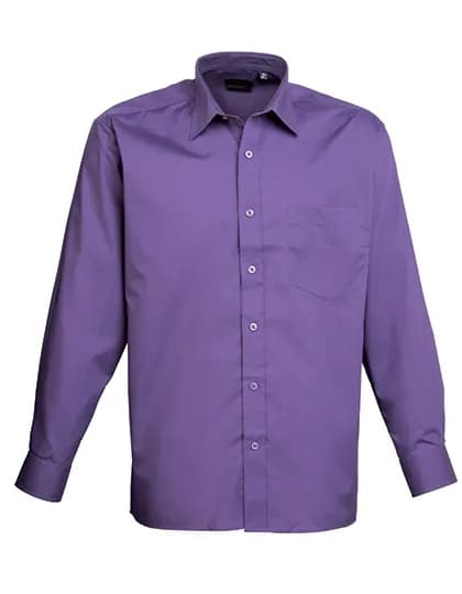 Men´s Poplin Long Sleeve Shirt - Purple