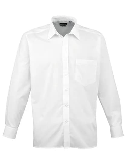 Men´s Poplin Long Sleeve Shirt - White