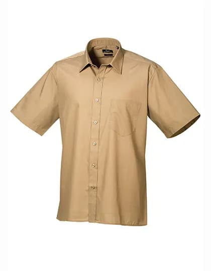 Men´s Poplin Short Sleeve Shirt - Khaki