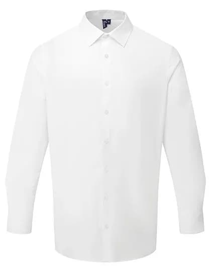 Mens Long Sleeve Recyclight Poplin Shirt - White