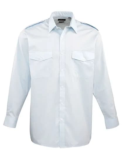 Pilot Shirt Long Sleeve - Light Blue (ca. Pantone 2717C)
