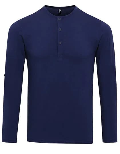 Men´s Long-John Roll Sleeve Tee - Indigo (ca. Pantone 2380C)