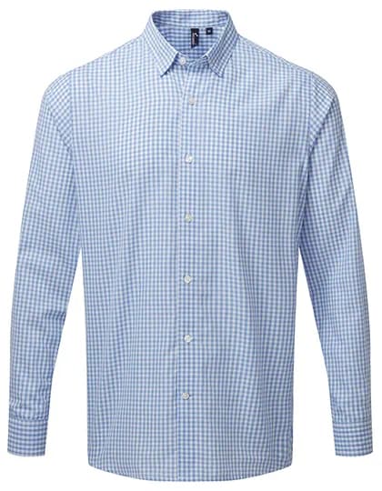 Men´s Maxton Check Long Sleeve Shirt - Light Blue (ca. Pantone 2707C)/White