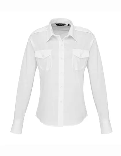 Women´s Long Sleeve Pilot Shirt - White