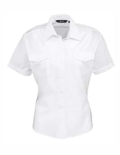 Women´s Pilot Shirt Short Sleeve - White
