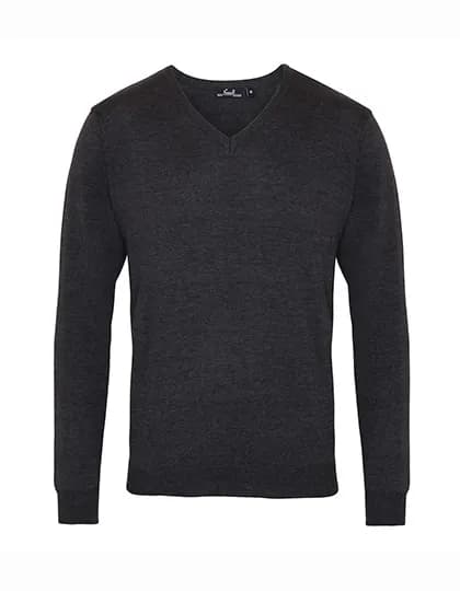 Men´s V-Neck Knitted Sweater - Charcoal