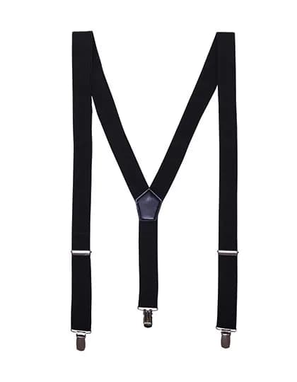 Clip On Trousers Braces/Suspenders - Black (ca. Pantone Black C)
