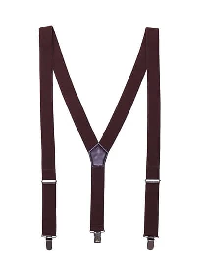Clip On Trousers Braces/Suspenders - Brown