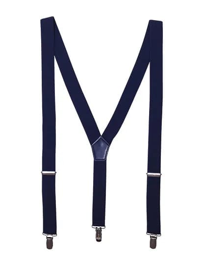 Clip On Trousers Braces/Suspenders - Navy (ca. Pantone 2378C)