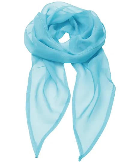 Women´s Colours Collection Chiffon Scarf - Turquoise (ca. Pantone 312C)