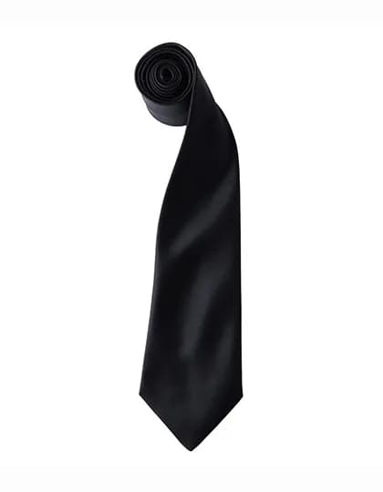Colours Collection Satin Tie - Black (ca. Pantone Black C)