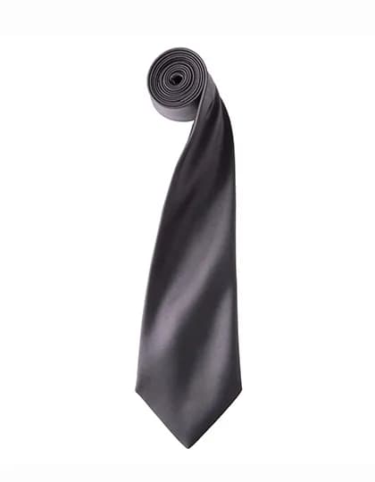 Colours Collection Satin Tie - Dark Grey