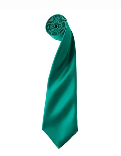 Colours Collection Satin Tie - Emerald (ca. Pantone 341C)
