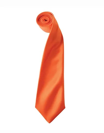 Colours Collection Satin Tie - Orange (ca. Pantone 1655C)