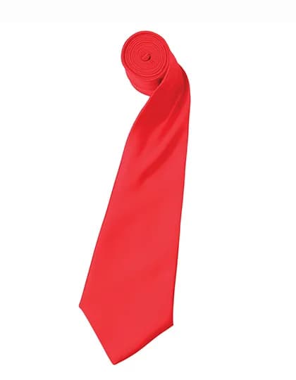 Colours Collection Satin Tie - Strawberry Red (ca. Pantone 186C)