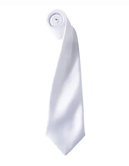 Colours Collection Satin Tie - White