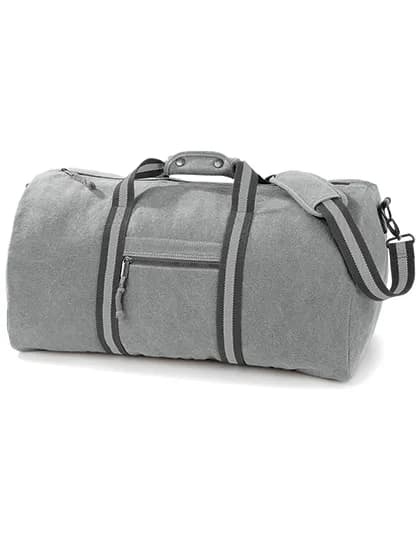 Vintage Canvas Holdall - Vintage Light Grey
