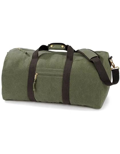 Vintage Canvas Holdall - Vintage Military Green