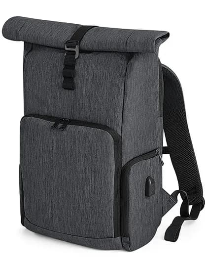 Q-Tech Charge Roll-Top Backpack - Granite Marl