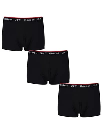 Men´s Short Sports Trunk - Redgrave (3 Pair Pack) - Black/Black/Black