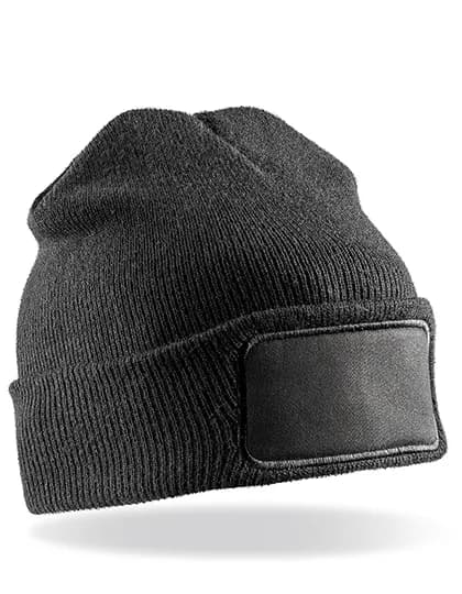 Double Knit Printers Beanie - Black