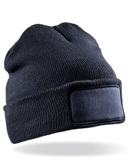Double Knit Printers Beanie - Navy
