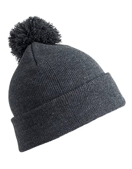 Junior Pom Pom Beanie - Grey