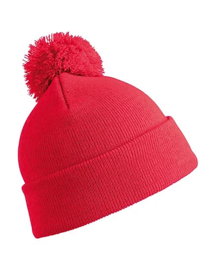 Pom Pom Beanie - Red