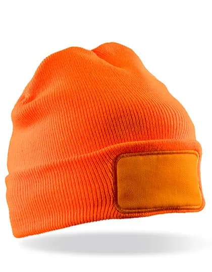Double Knit Thinsulate™ Printers Beanie - Fluorescent Orange
