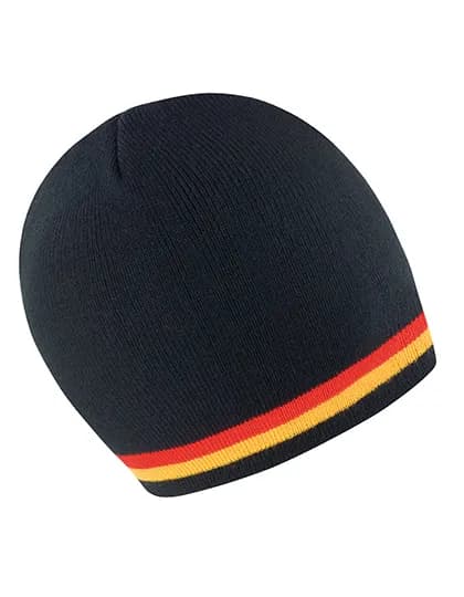 National Beanie - Black/Red/Gold