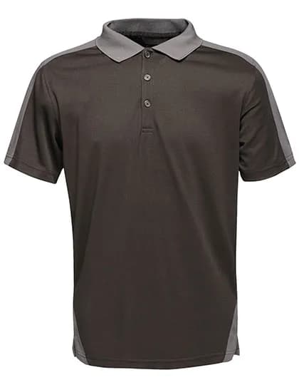 Contrast Coolweave Polo - Black/Seal Grey (Solid)