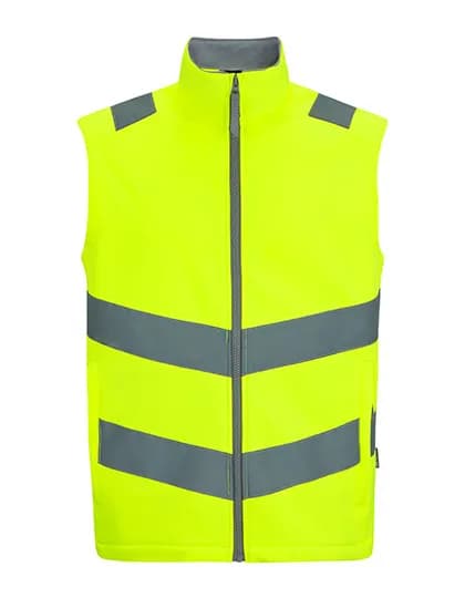 Hi-Vis Pro Contract Ablaze Softshell Bodywarmer - Yellow