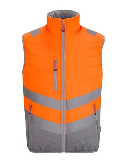 Hi-Vis 2-Tone Thermal Baffle Bodywarmer - Orange