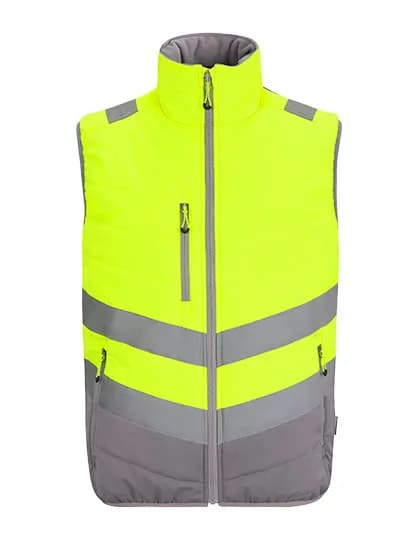 Hi-Vis 2-Tone Thermal Baffle Bodywarmer - Yellow