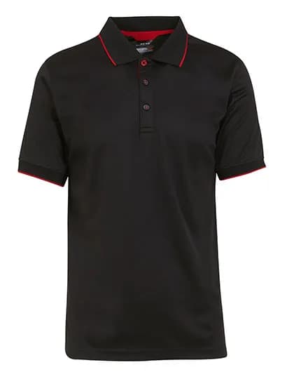 Navigate Short Sleeve Polo - Black/Classic Red