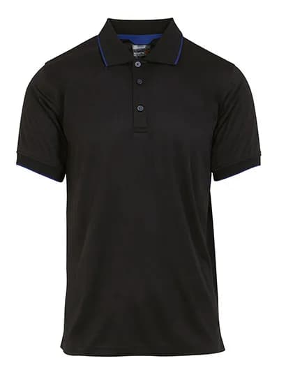 Navigate Short Sleeve Polo - Black/New Royal