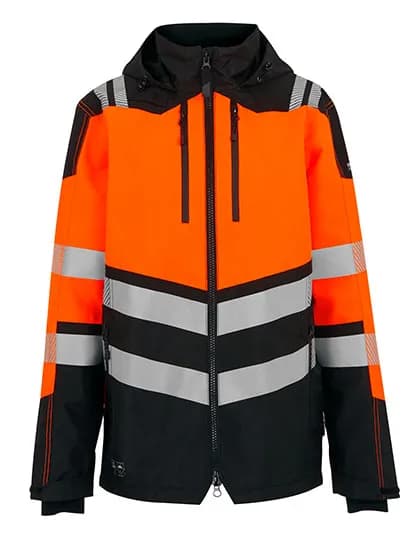 Hi-Vis X-Pro Waterproof Shell Jacket (Class 2) - Black/Orange