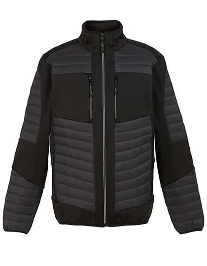 E-volve Unisex Thermal Hybrid Jacket - Ash (Heather)/Black