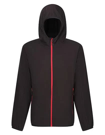 Navigate Hooded Full Zip Fleece - Black/Classic Red