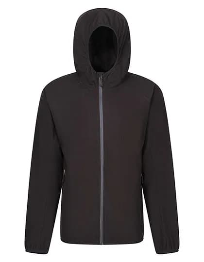 Navigate Hooded Full Zip Fleece - Black/Seal Grey