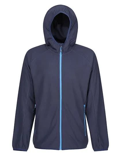 Navigate Hooded Full Zip Fleece - Navy/French Blue