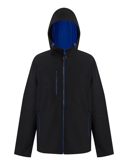 Navigate 2-Layer Hooded Softshell Jacket - Black/New Royal