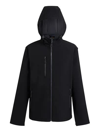 Navigate 2-Layer Hooded Softshell Jacket - Black/Seal Grey