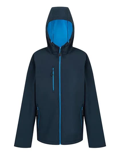 Navigate 2-Layer Hooded Softshell Jacket - Navy/French Blue