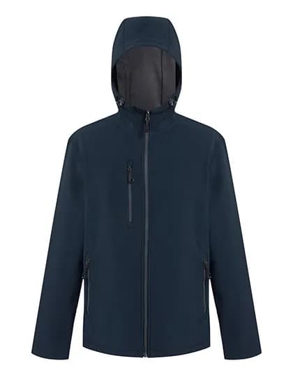 Navigate 2-Layer Hooded Softshell Jacket - Navy/Seal Grey