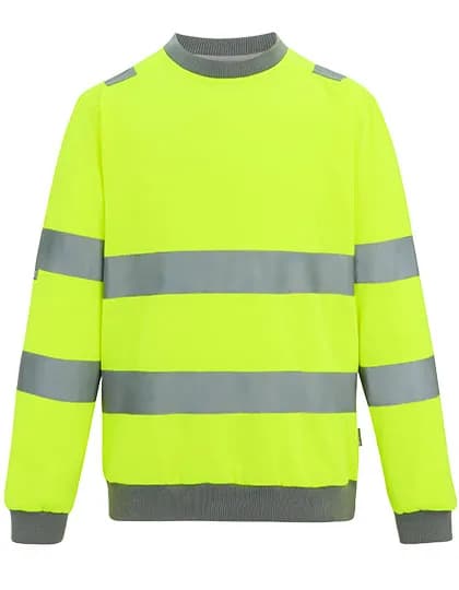 Hi-Vis Pro Contract Crew Neck Sweatshirt - Yellow