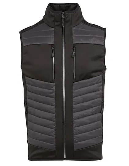 E-volve Unisex Thermal Hybrid Bodywarmer - Ash (Heather)/Black