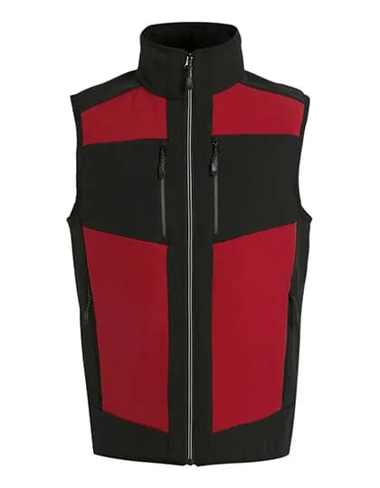E-volve Unisex 2-Layer Softshell Bodywarmer - Classic Red/Black